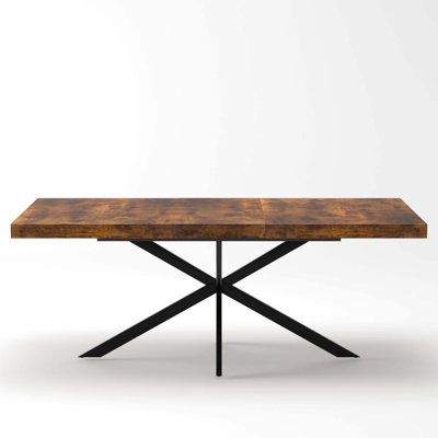 55.11"-70.86"Retro Rectangular Stretch Dining Table With Storage Box  For Dining Rooms, Kitchens, And Living Rooms