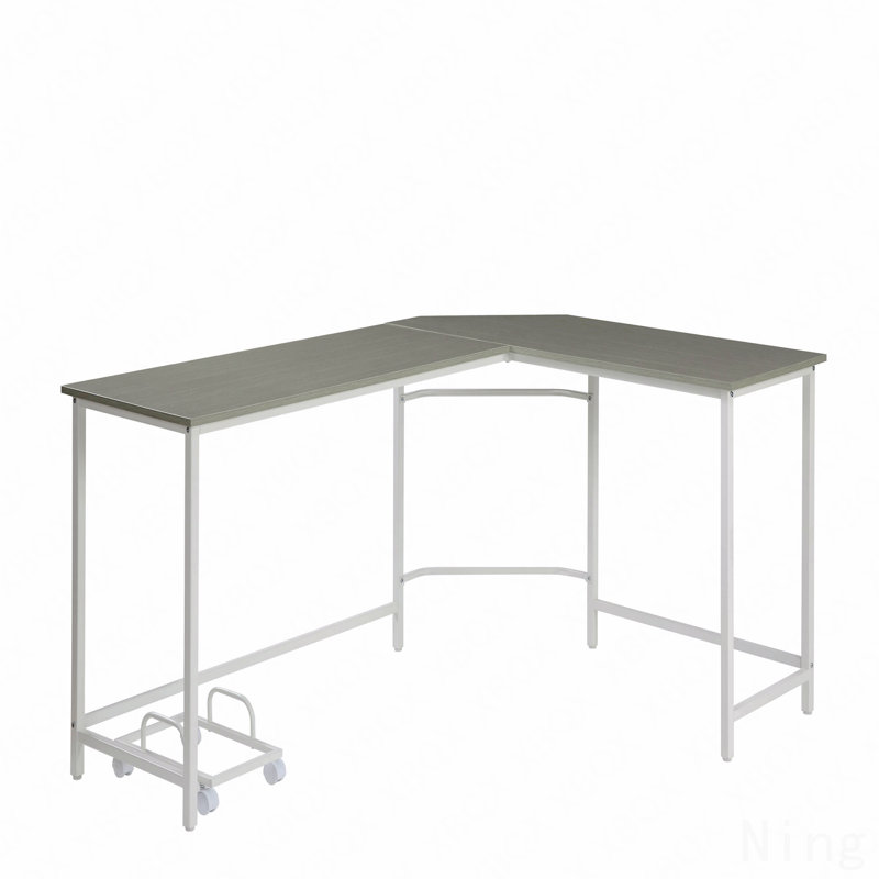 Gray & White Finish Computer Desk