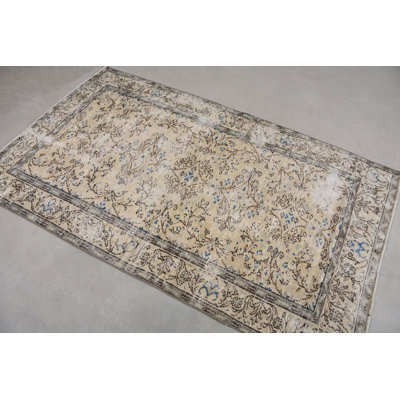 Classic Wool Patchwork Rug, 48x82.3 Inch Beige Area Rug