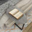 Table d'appoint robuste en forme de C avec panier de rangement et support pour ordinateur portable