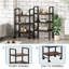 6 tablettes de rangement en bois à 6 niveaux, chariot de rangement roulant mince avec structure en métal, support pour plante robuste, étagère mobile étroite, tablettes de rangement empilables pour la cuisine, la salle de bain, la salle de lavage, le