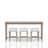 Frosted Glass Console Table With  Stools