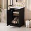 Meuble-lavabo de salle de bain avec lavabo en céramique, meuble-lavabo simple autoportant avec porte à fermeture douce-12414854