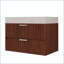 Meuble-lavabo flottant moderne de 30 po avec plateau en pierre frittée sans soudure-311718897