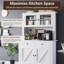 Armoire de rangement pour garde-manger de 63 po avec tiroirs, huche de cuisine et support pour micro-ondes 63 po-961261283