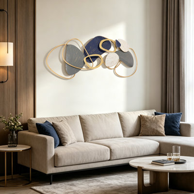 3D Wall Art Decor Modern Stone-inspired Modern Wall Sculpture Hanging Dimensional Decor for Living Room and Bedroom