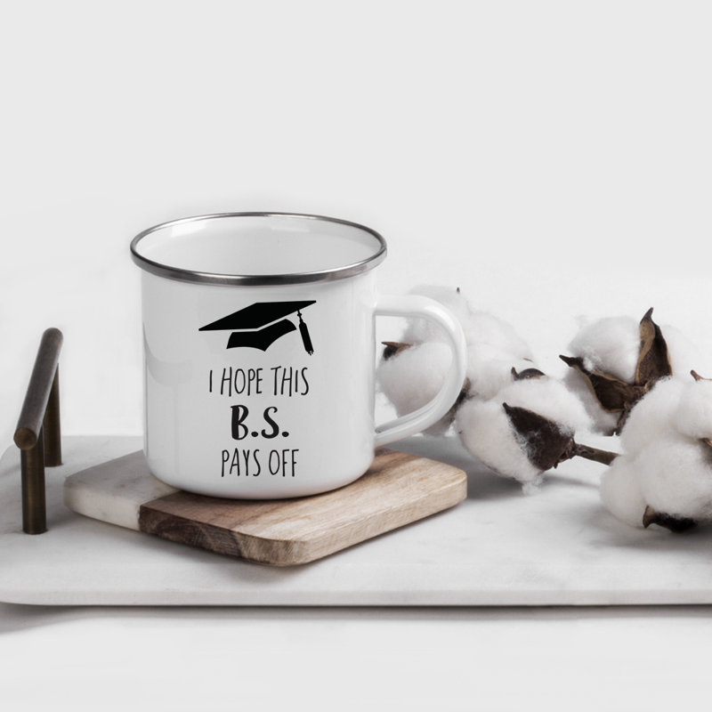11 oz. Tasse à café en acier inoxydable Graduation Paysages payants, paquet de 1, boîte-cadeau incluse