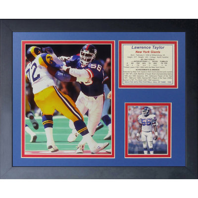 Souvenirs encadrée lawrence taylor