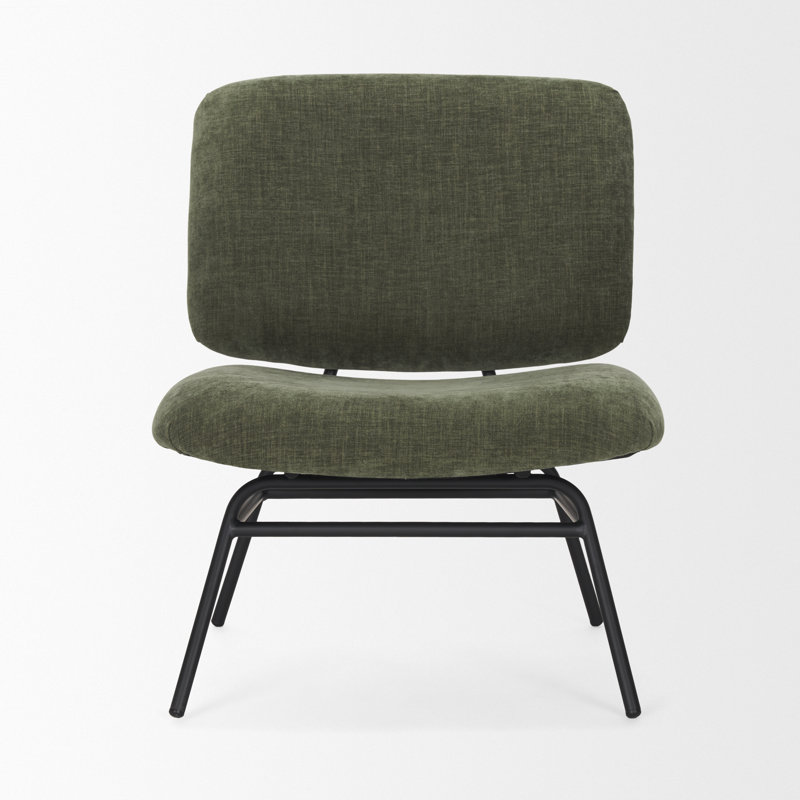 Fauteuil d'appoint Katzue, Polyester vert forêt