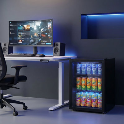 Réfrigérateur à boissons de 2,4 pieds cubes, refroidisseur à boissons 70 bouteilles pour le vin
