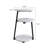 Small Round Side Table With 3-Tier Storage - White Black End Table-1056625319