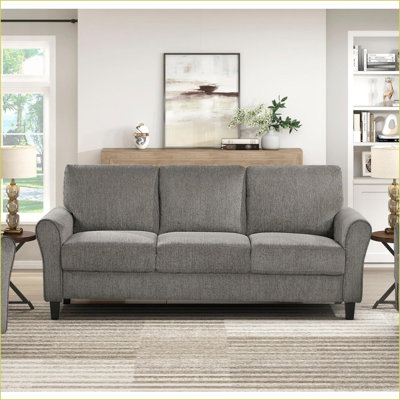 Canapé de salon en chenille brun noyer avec ressorts ensachés Sofas | Noyer brun | Bois massif, contreplaqué