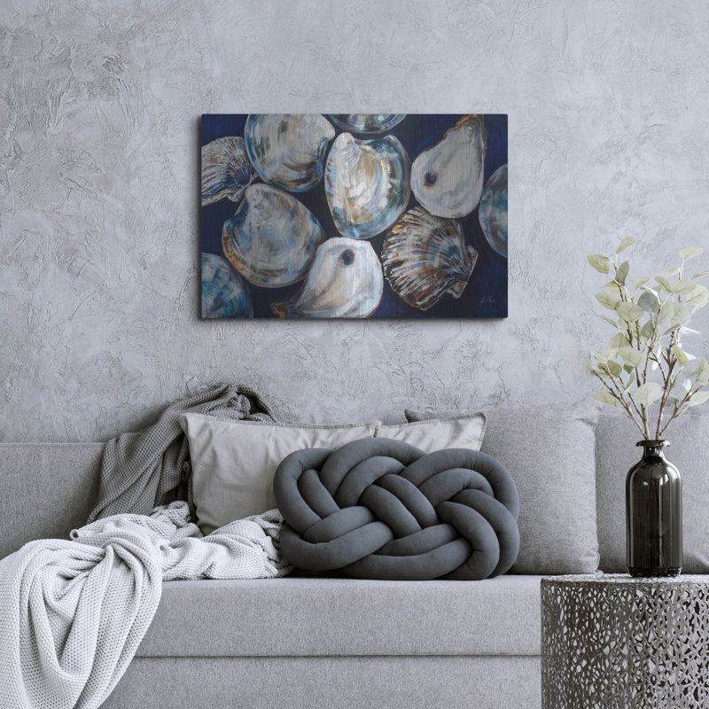 Art mural en métal Rosecliff Heights «Shore Finds» par Jeanette Vertentes