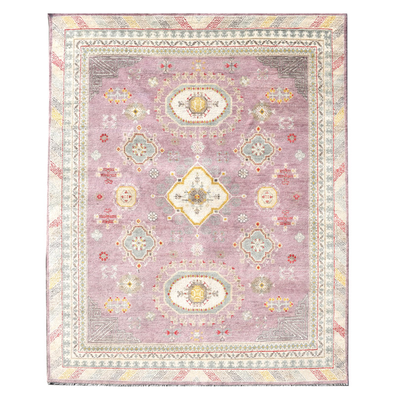 Rectangle Hand Knotted Wool Area Rug