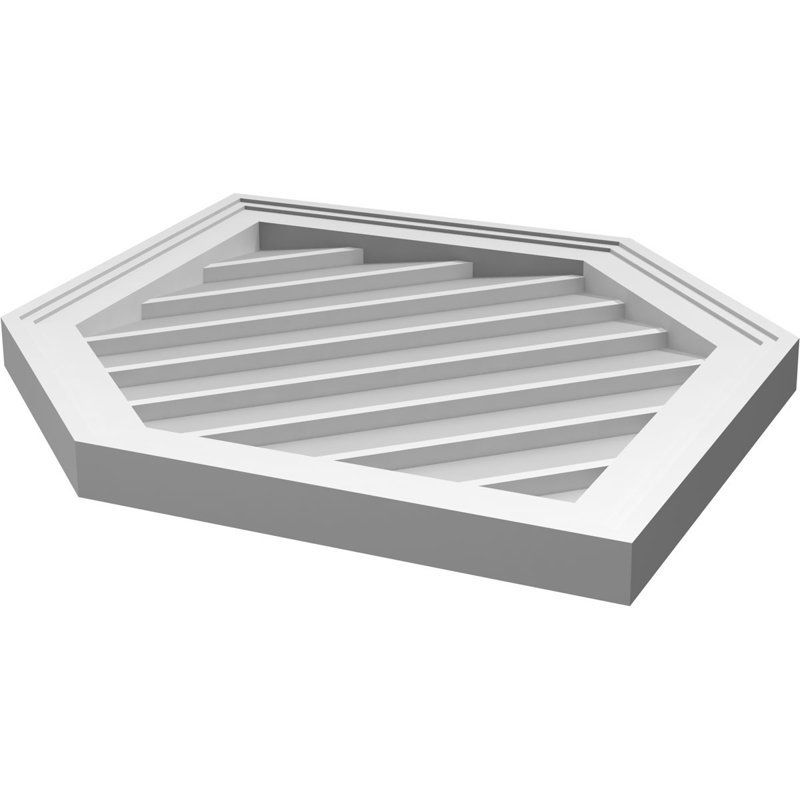 Ventilé vertical à pignon vertical en uréthane non piqué 12/12, H 30 po x l 20 po x P 1,5 po