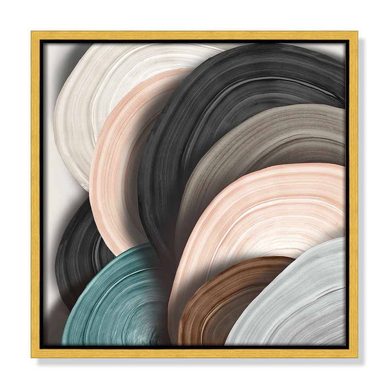 Disques II par Eva Watts, Or, H 13,5 po x l 13,5 po