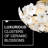 Fredrick Ramond Marianne Medium Semi-Flush Ceiling Fixture w/ Ceramic and Pressed Glass Blossoms