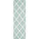 Dhurrie Hand Woven Flat Weave Wool/Cotton Geometric Rug in Light Blue/Ivory