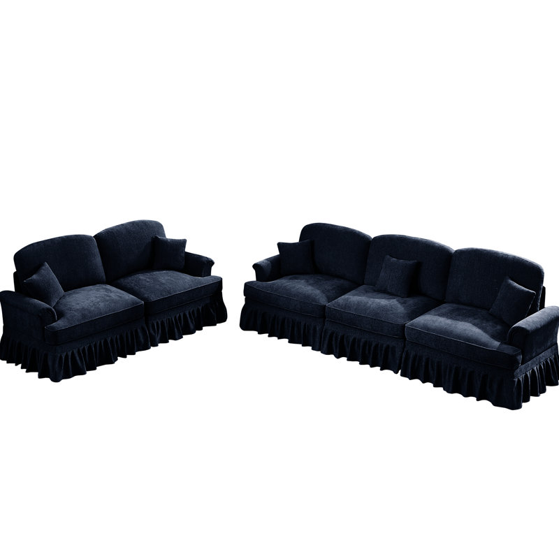 Bleu avec segment segmenté, pétale en forme évasée et chenille pour une assise confortable, modulaire classique 2 pièces avec design incurvé, tissu à fil argenté, plusieurs configurations de salon