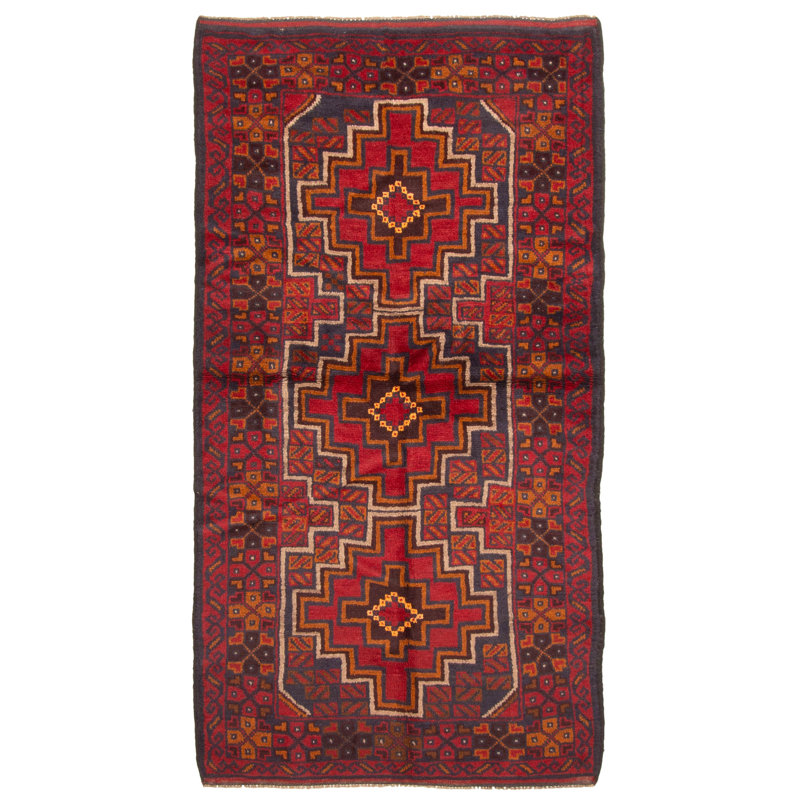 Rizbaft Red Rug 3'5" x 6'5"