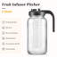 Pichet à infusion de fruits robuste en pot Mason