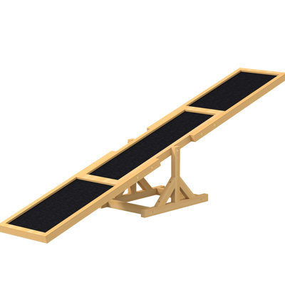 Yellow Wooden Dog Seesaw For Agility, 71" L X 12" W H, Pet Equipment Agility From , Yellow, Training