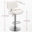 Tabourets pivotants en cuir avec hauteur ajustable-718072632