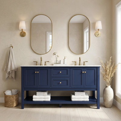 Ensemble de meuble-lavabo double 60 po Bonsai