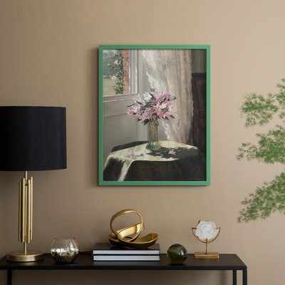 Impression florale vintage encadrée XCV III - bois massif