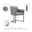Chaise de salle à manger rembourrée en acier Serena-91028795