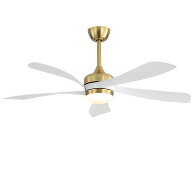 Damecia 52'' Modern Ceiling Fan with LED Light and Remote Control