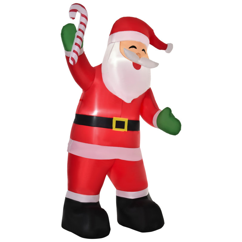 Décoration de Noël gonflable de père Noël 8 'avec canne en bonbon
