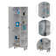 Armoire à linge à 5 tablettes avec miroir Portland - blanc