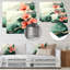 Hibiscus fleurs champ sur une pierre émeraude II - Hibiscus décoration murale en métal-1442855458