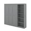 Lit escamotable double avec tablettes-914257271