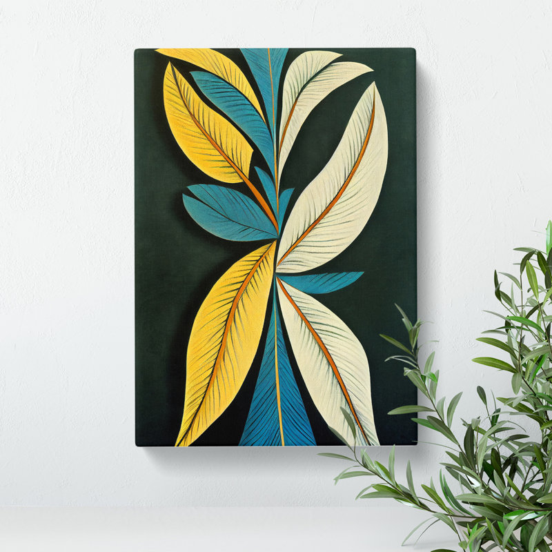 Artistic Feathers - Wrapped Canvas Print, 60cm H x 40cm W x 3cm D
