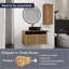 Meuble-lavabo mural de 30 po avec lavabo vasque et armoire de rangement latérale assortie-1173376949