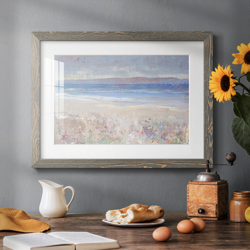 «Beach Textures I», impression sur papier, H 28 po x l 42 po x P 1,5 po, Gris