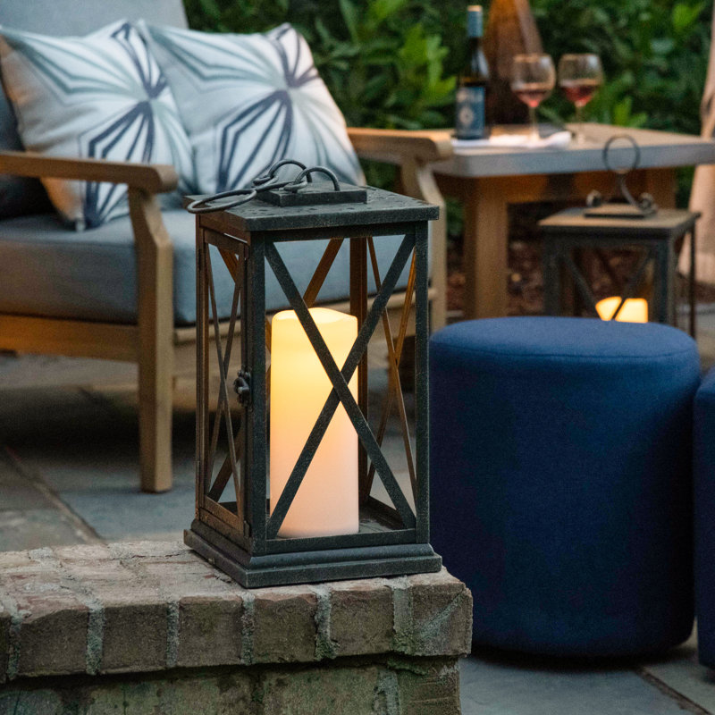 Lawrence Lantern, 17.6" H x 9" W x 9" D