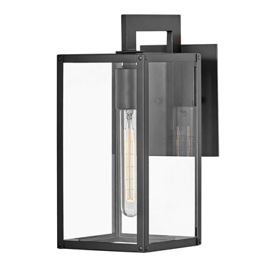 Max Black 1 - Bulb Outdoor Wall Lantern