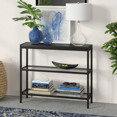 Alexis Glass Top Console Table