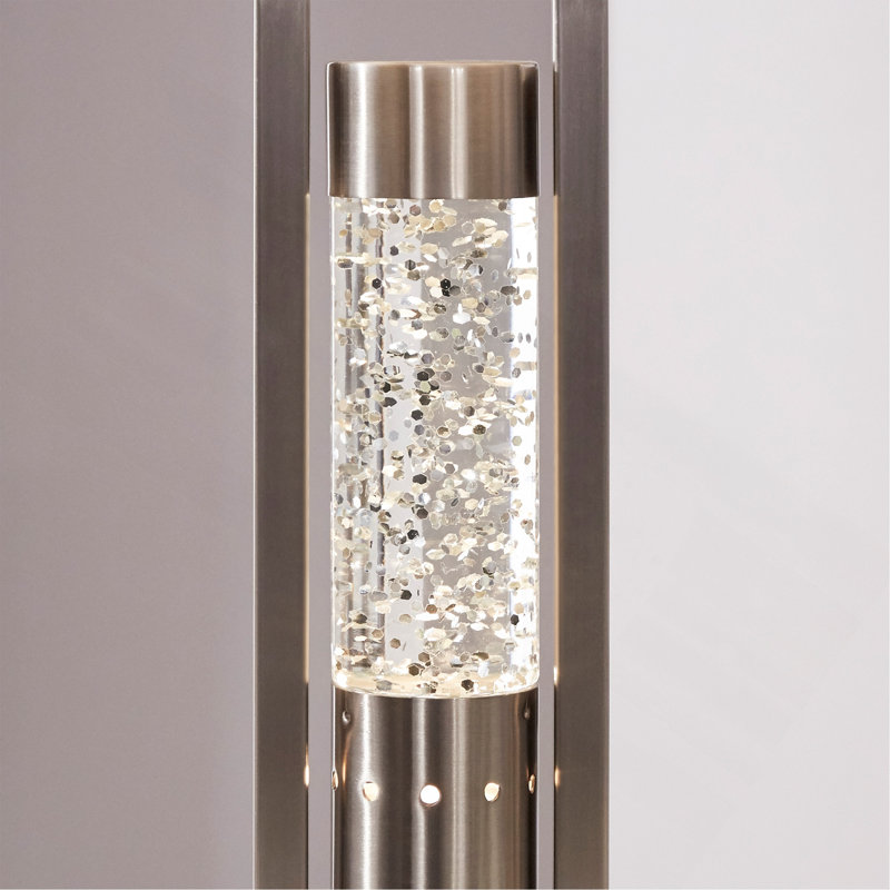 Lampe de table de conception moderne 1pc, lampe de table décorative décorative scintillante, lumière de danse de l'eau, veilleuse satinée