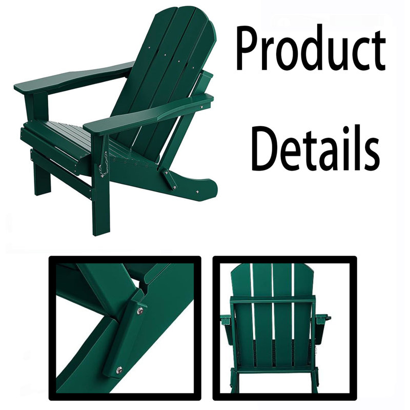 Chaise d'extérieur pliante, Vert