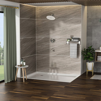 Brushed Nickel Shower System With 10" Round Rainfall Head & Waterfall Tub Spout - Wall Mount, Valve, Easy Installation And Sanitization Rain In -Balanced Sanitary Hygiene Cleanliness Assurance