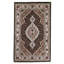 Hand Knotted Area Rug in Black And Cream