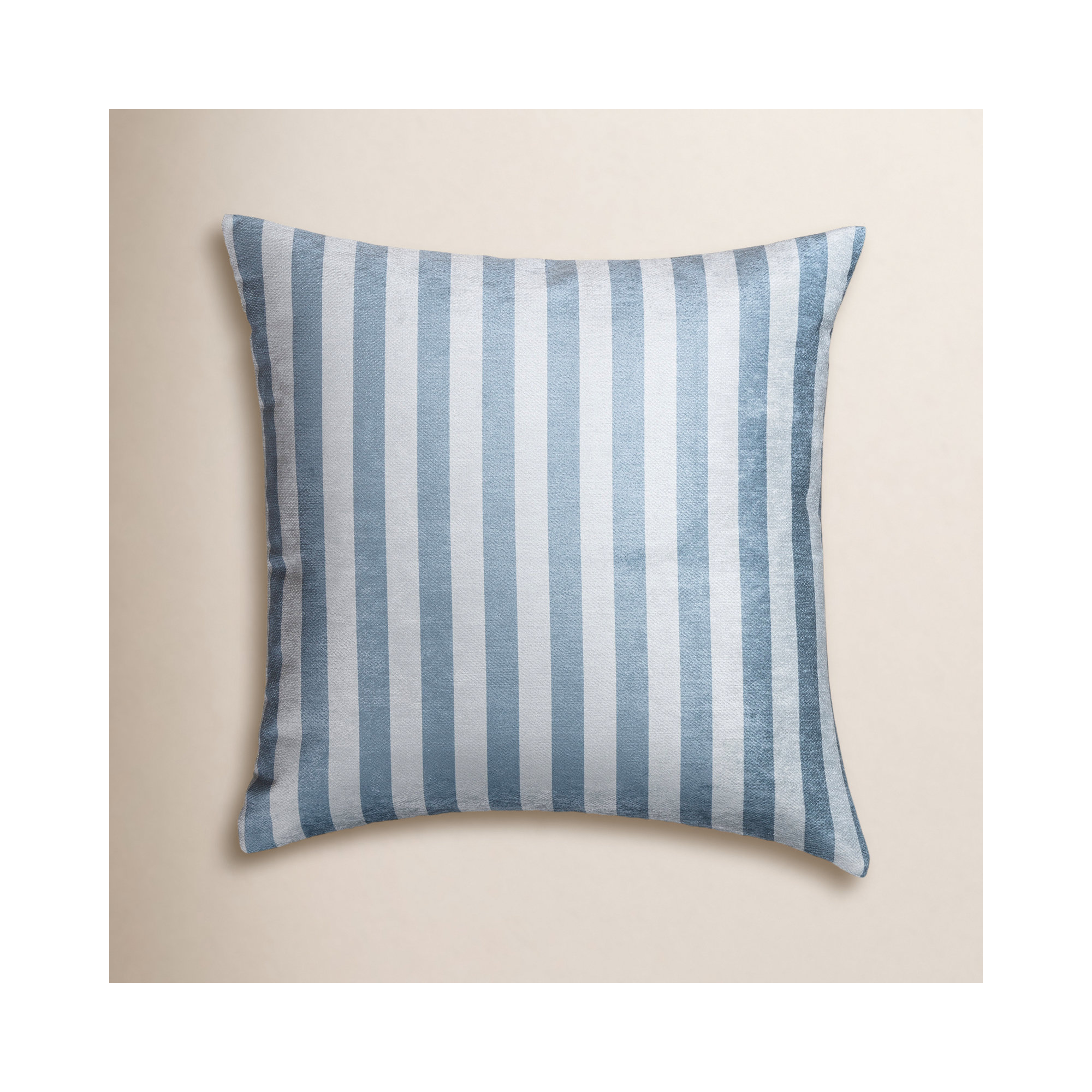 Birch Lane Metro Stripe Throw Pillow Throw, Blue Striped, Polyester, Square 20"
