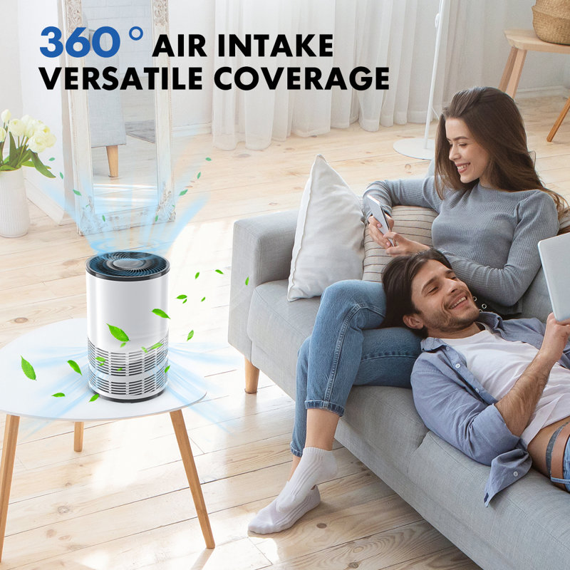 HJD22 Air Purifier, HEPA Filter Air Cleaner with Air Quality Monitor for Home Office