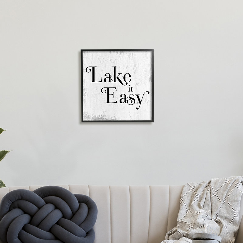 Lake It Easy Tranquil Coastal Expression - gris vieilli, Toile tendue, H 30 po x l 30 po