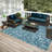 Eshana Chenille Washable Floral Indoor / Outdoor Rug-1054035684