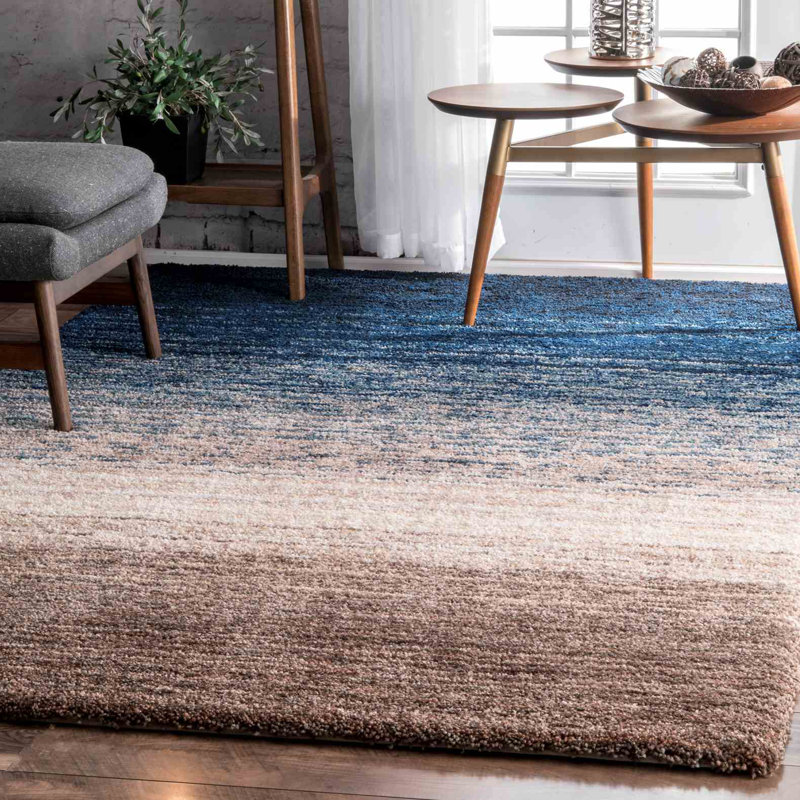 Antony Striped Hand Woven Area Rug, Rectangle 152 x 244cm
